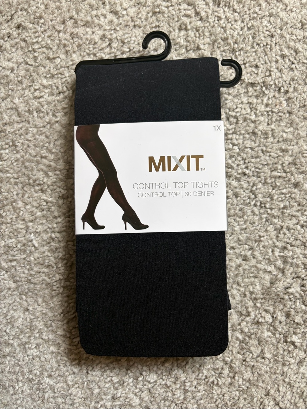 Mixit Black Control Top Tights - 60 Denier